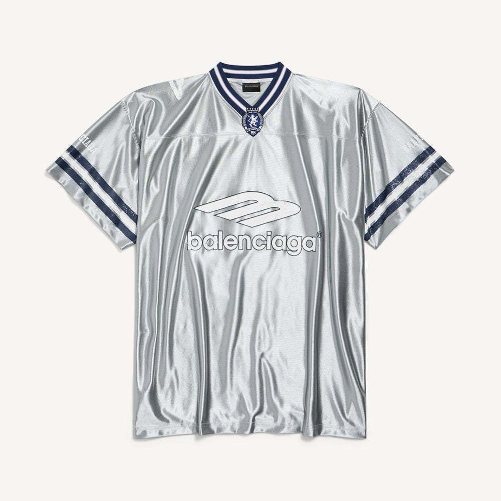 Balenciaga Men's 3b Football V-neck T-shirt Oversized #376175