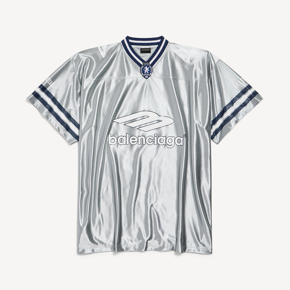 Balenciaga Men's 3b Football V-neck T-shirt Oversized #376175