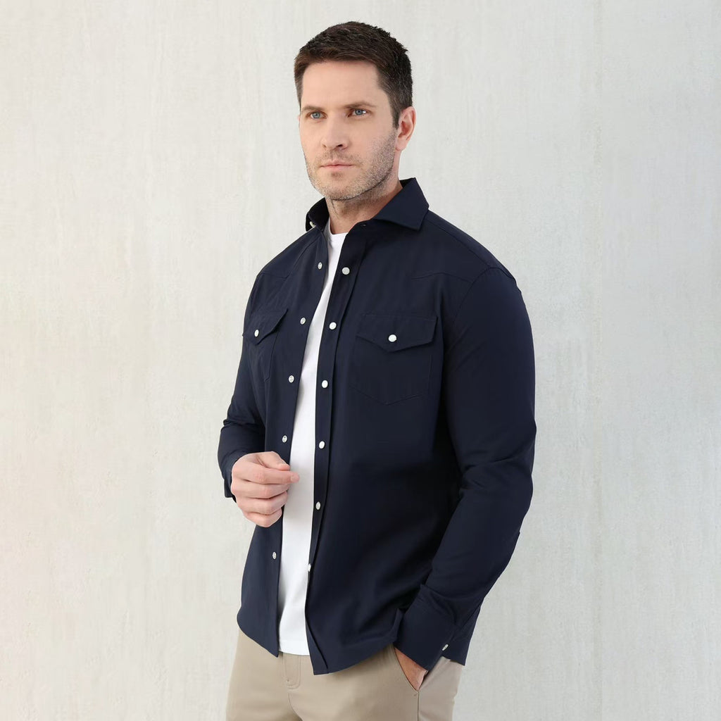 Brunello Cucinelli Men's Spring And Autumn Lapel Single-Breasted Solid Colour Shirt Fashion Casual Long-Sleeved Shirt Jacket Ngvp #1471