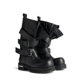 Balenciaga VENOM Men's  Fall/Winter Fashion Solid Color Round Toe Slip On Leather Buckle Fastened Knee High Boots Shoes #78771
