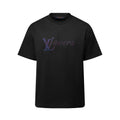 Louis Vuitton Men's Summer Logo Beaded Embroidery Letter Printed Solid Color Round Neck Short Sleeve T-Shirt #75961