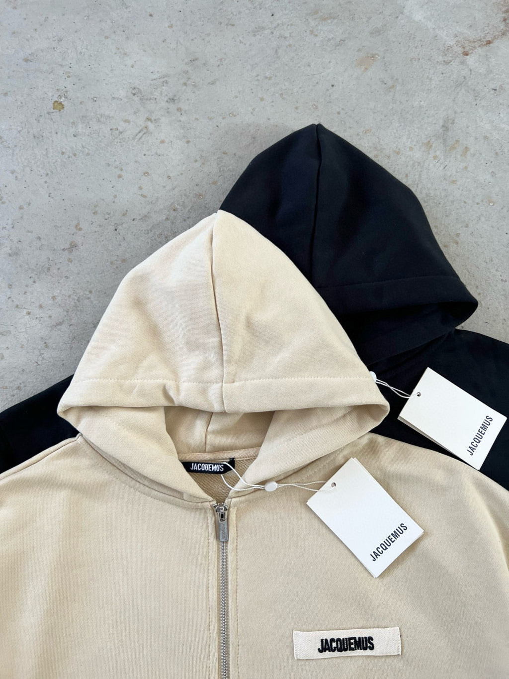Jacquemus Men's And Women's Spring/fall Fashion Casual Solid Color Hooded Zipper Oversized Sweatshirt Jacket #79531