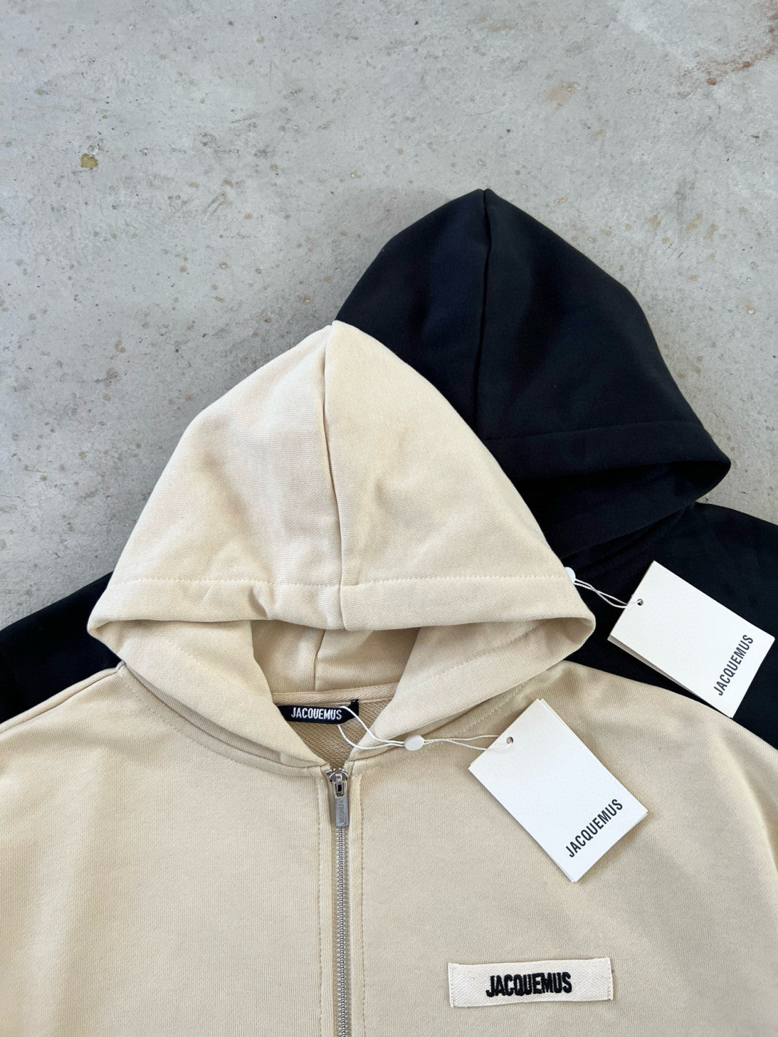 Jacquemus Men's And Women's Spring/fall Fashion Casual Solid Color Hooded Zipper Oversized Sweatshirt Jacket #79531
