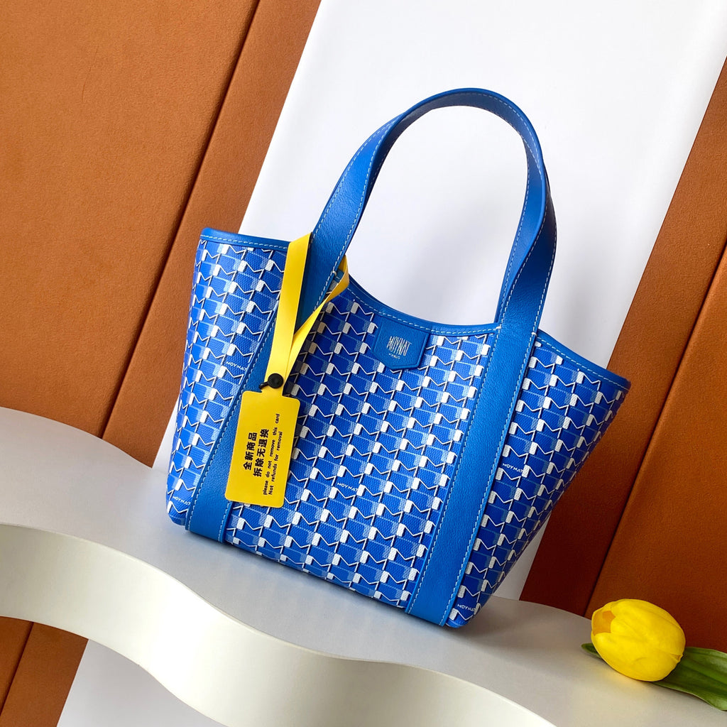 Moynat Duo Tote BB Women's Classic Two-Tone Leather Clutch Tote Handbag Bag  Bags  #78913