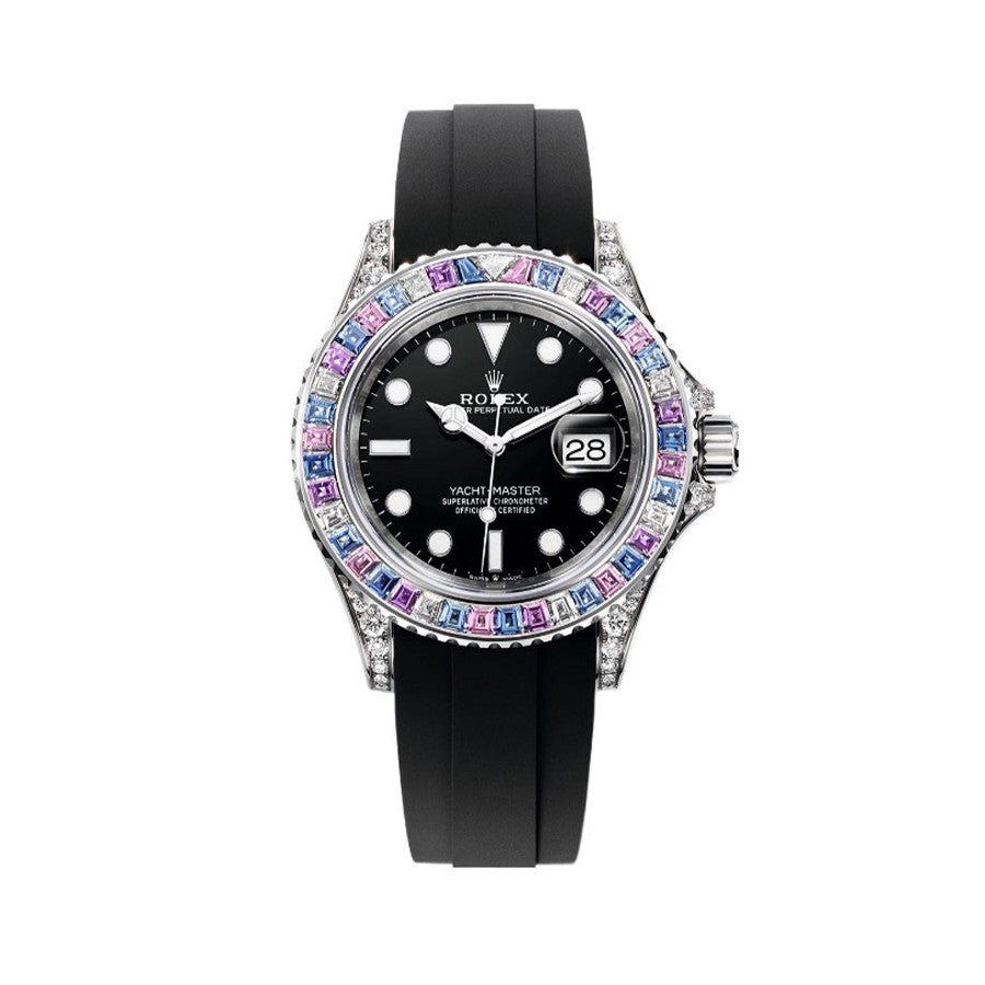Rolex Men's Women's Fashion Yacht Prestige Collection 40mm Diameter 904 Steel Mechanical Watch Bezel Diamonds Casual Wristwatch Watch ?#71647