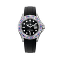 Rolex Men's Women's Fashion Yacht Prestige Collection 40mm Diameter 904 Steel Mechanical Watch Bezel Diamonds Casual Wristwatch Watch ?#71647