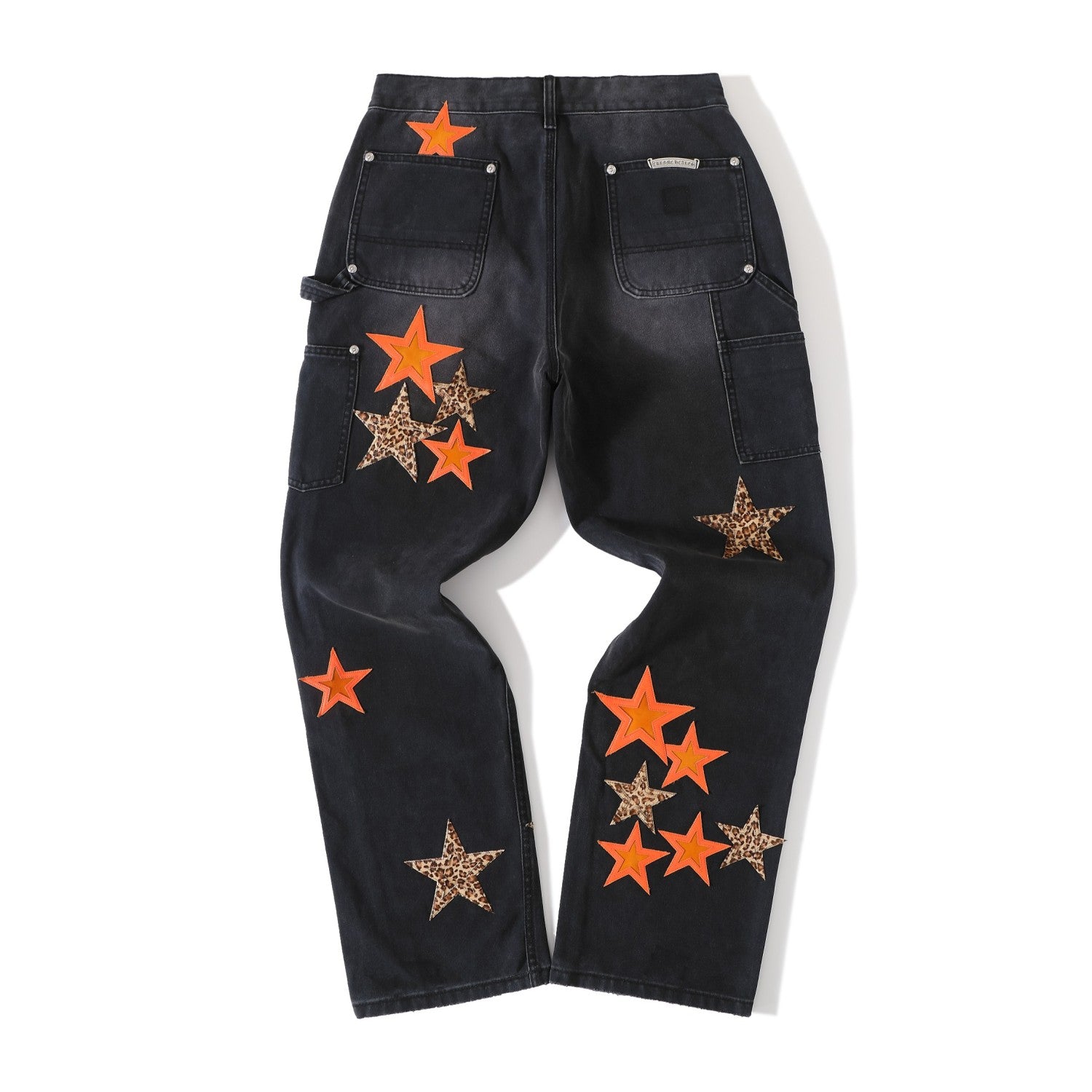 Chrome Hearts Men's And Women's Spring/Fall Fashion Casual Waist Button Star Icon Vintage Washed Carhartt Work Pants #79519