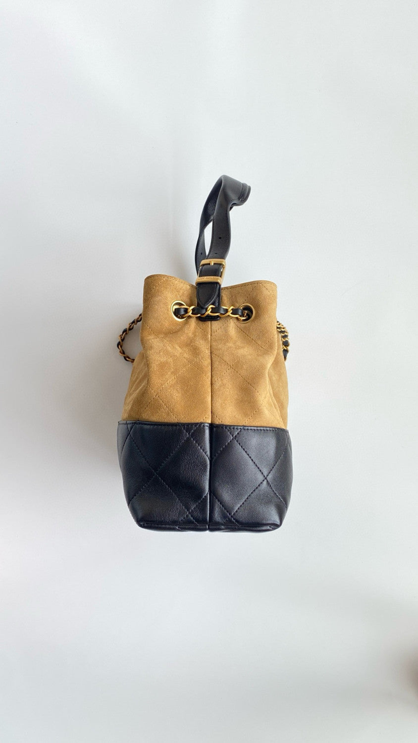 Chanel Women's Colour Blocking Suede Leather Patchwork Chain Shoulder Handbag Bag Bags #76918