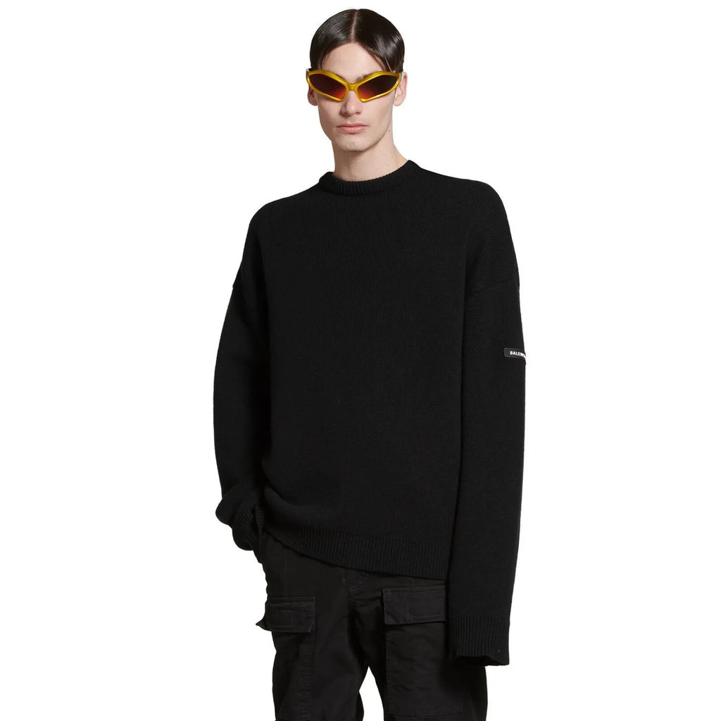 Balenciaga Men's And Women's Spring And Autumn Solid Color Round Neck Long Sleeve Loose Fit Knitted Sweater Pullover #74722