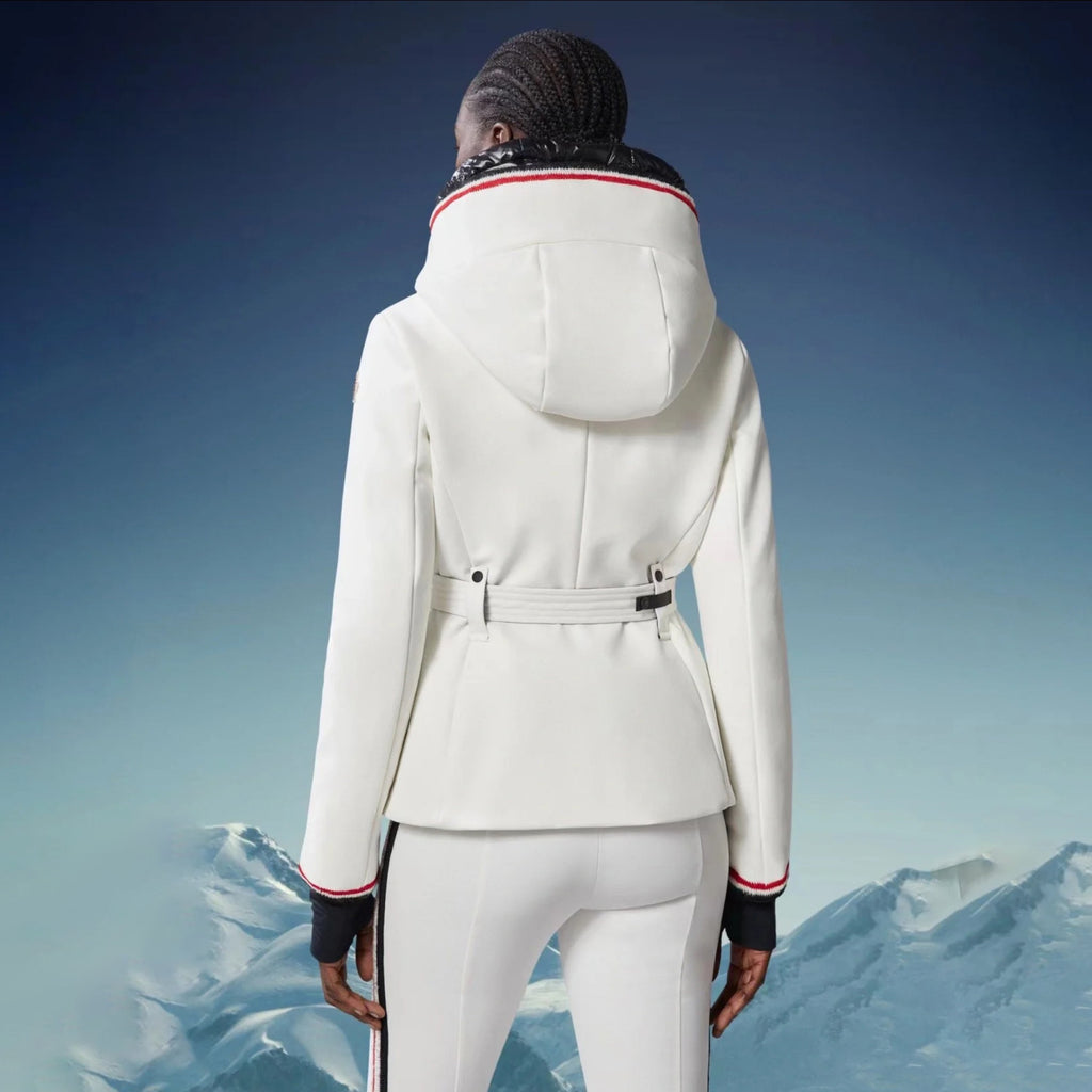 Moncler Men's And Women's Winter Fashion Casual Hooded Zipper Windproof Ski Jacket With Belted Waist Cotton Lined Jacket #79365