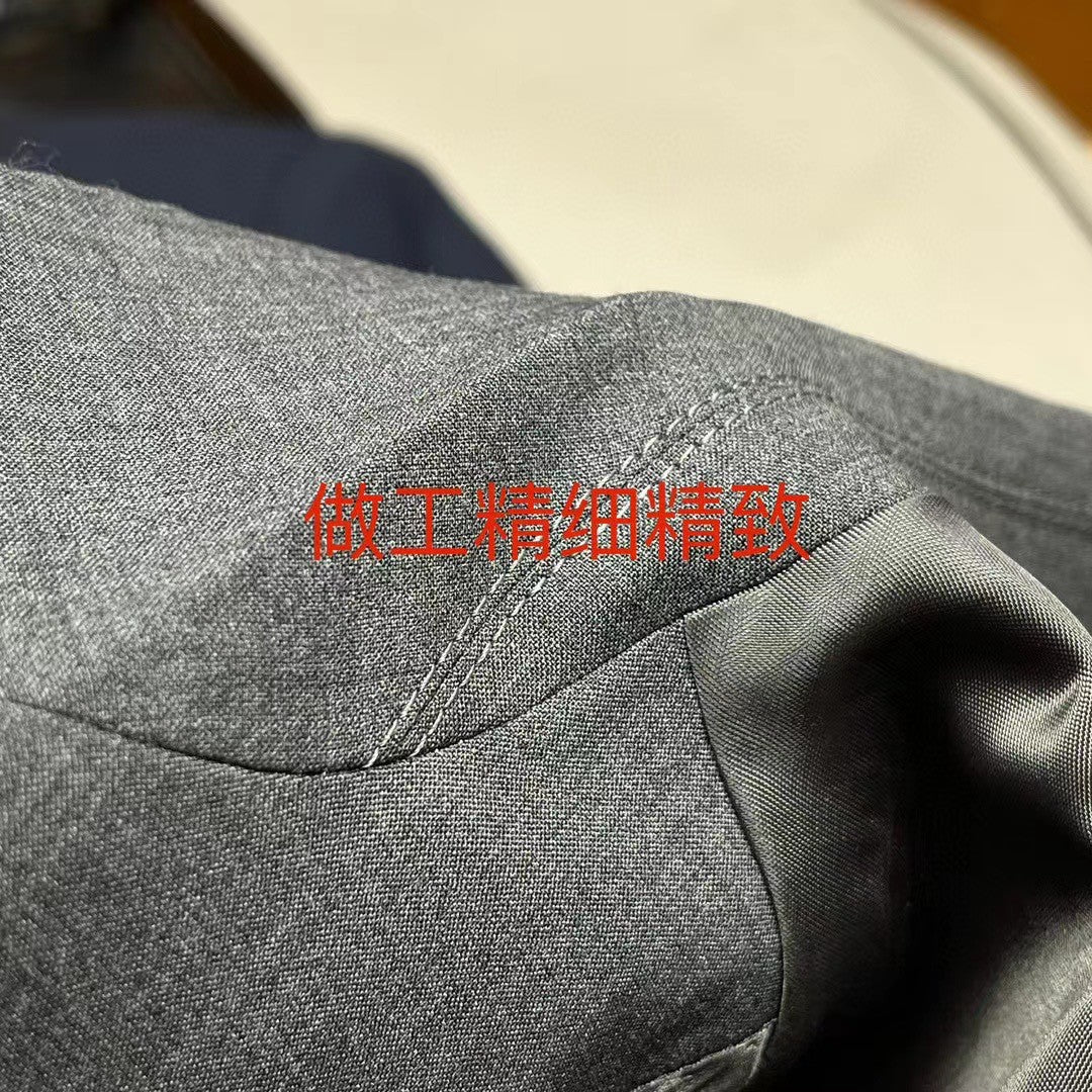 Loro Piana Men's Spring And Autumn Gentleman Bamboo Fiber Wool Suit Jacket Fashion Temperament Lapel Single-breasted Jacket Suit Pants Suit Set Ngvp #8887