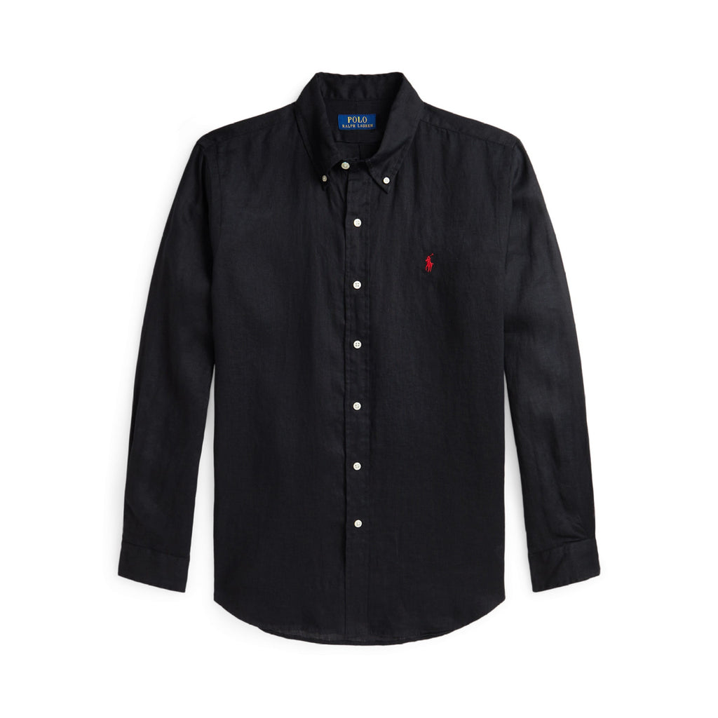 Ralph Lauren Men's Summer Solid Color Linen Fabric Single Breasted Long Sleeved Shirt #77822