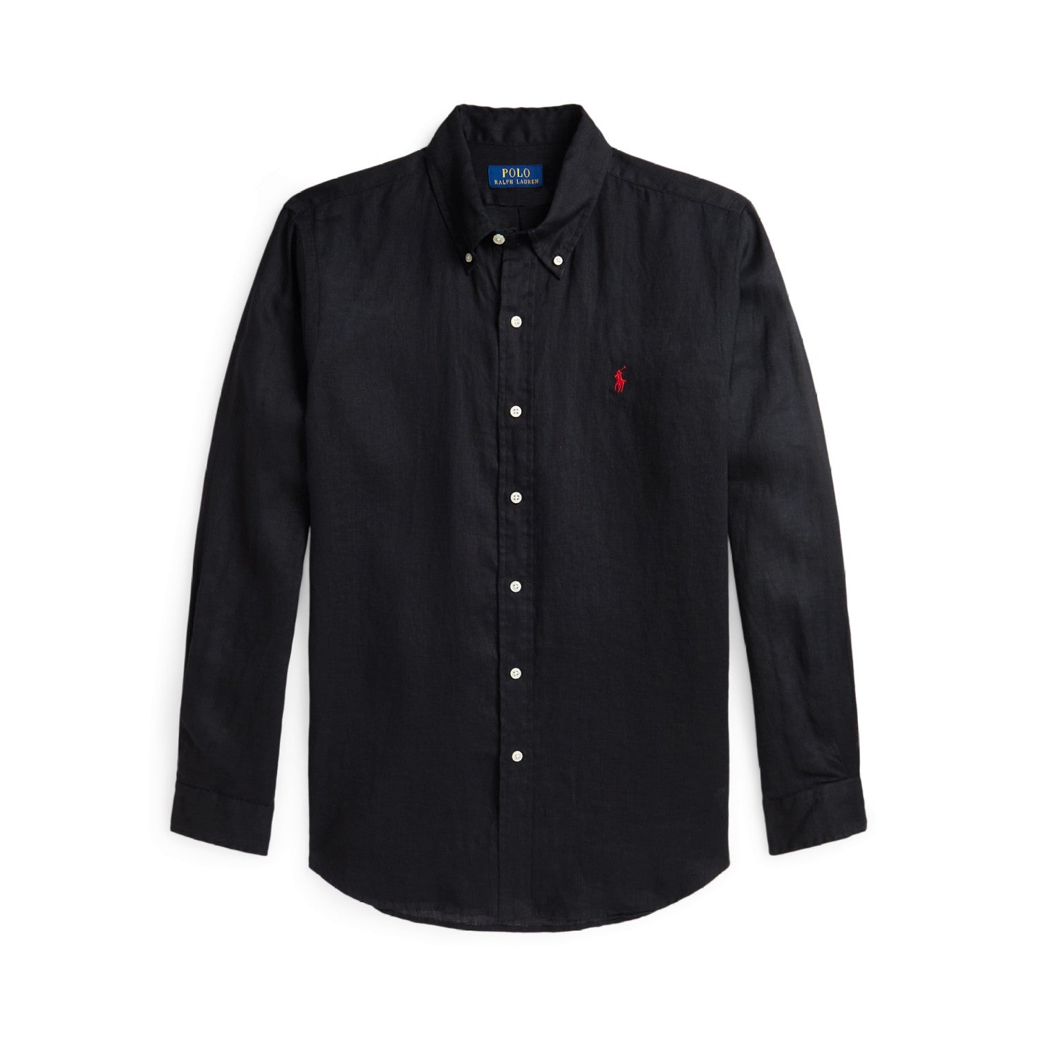 Ralph Lauren Men's Summer Solid Color Linen Fabric Single Breasted Long Sleeved Shirt #77822