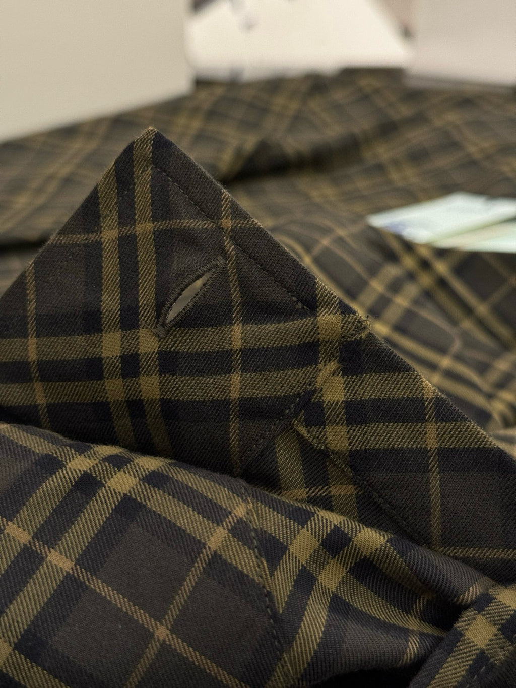 Burberry Men's Spring/Autumn Fashion Casual Loose Checkered Pattern Single Breasted Button Down Collar Long Sleeved Shirt #78318