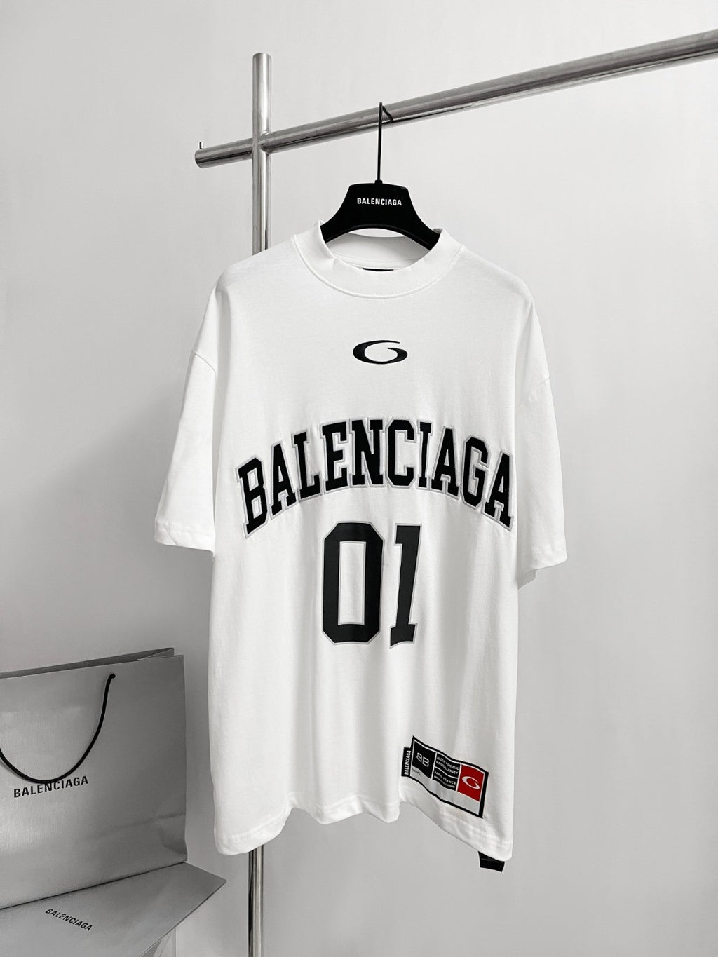 Balenciaga Men's Summer Letter Logo Print Round Neck Regular Fit Short Sleeve T-Shirt #74579