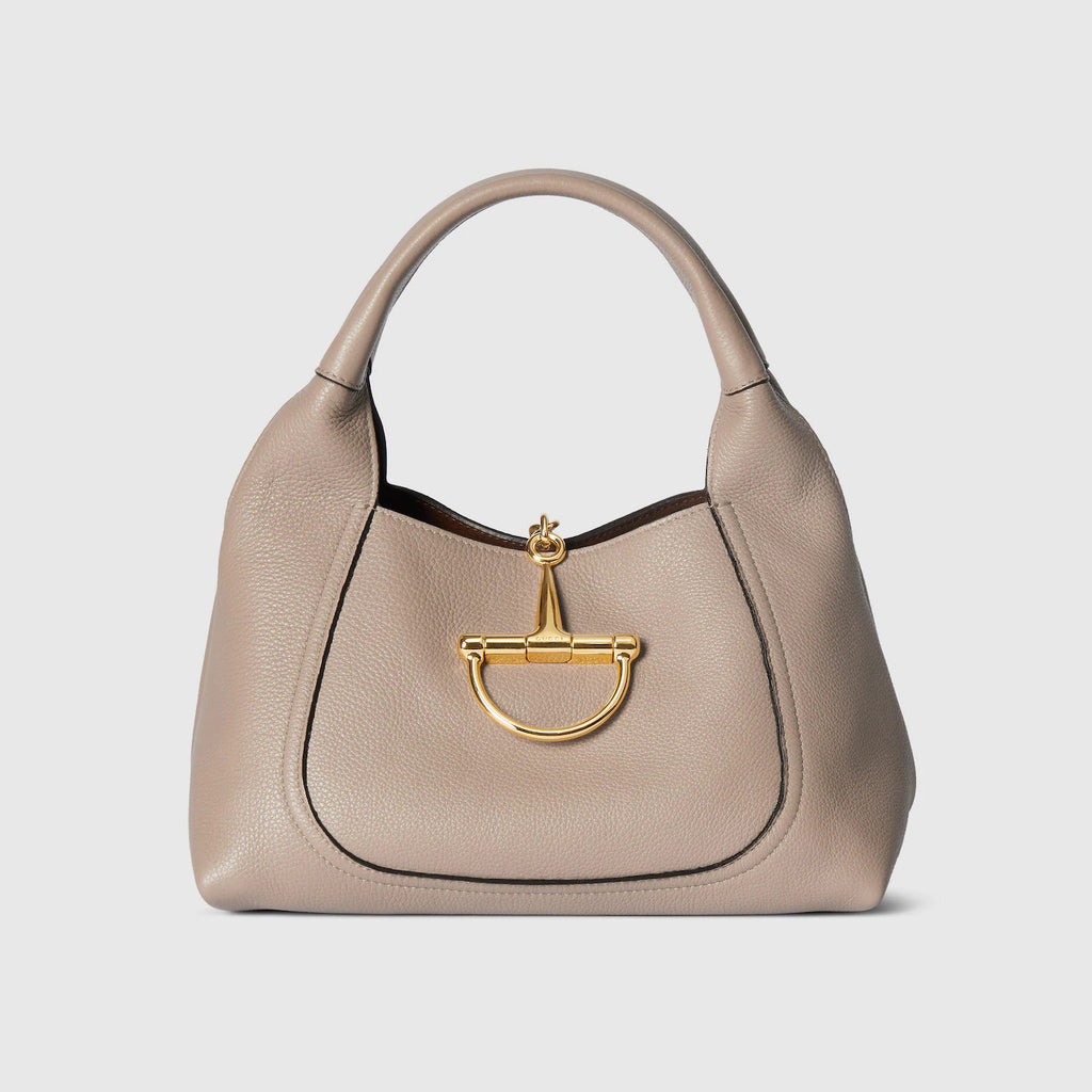 Gucci Softbit Women's Solid Color Horsebit Buckle Leather Tote Shoulder Bag Bags #76194
