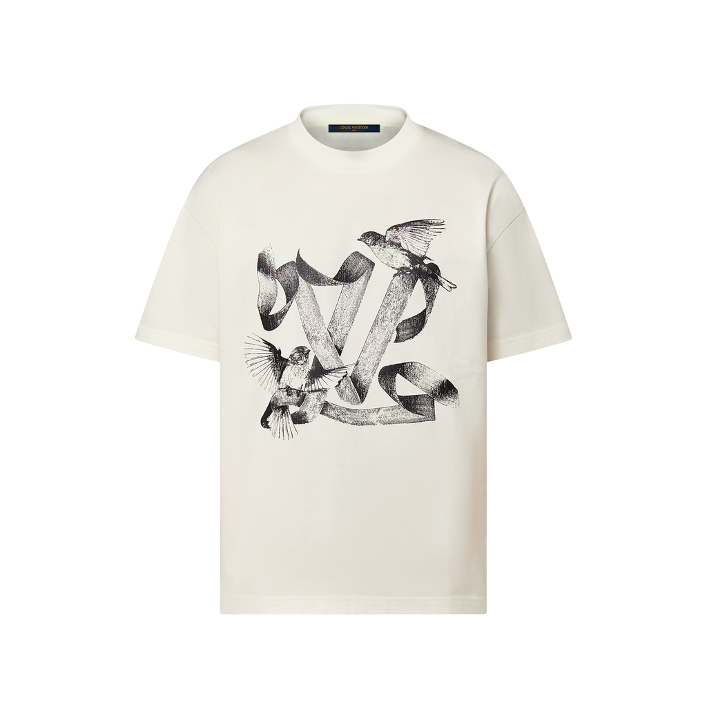 Louis Vuitton Loose Cotton Printed Short Sleeved T-Shirt #21716