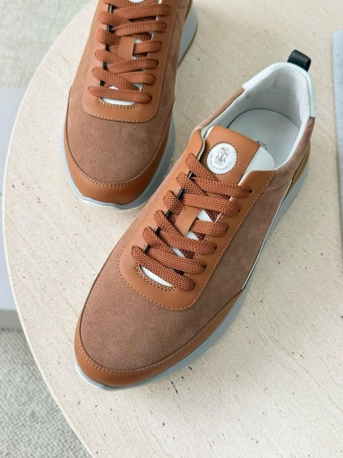 Brunello Cucinellia Suede and Calfskin Runners #375492
