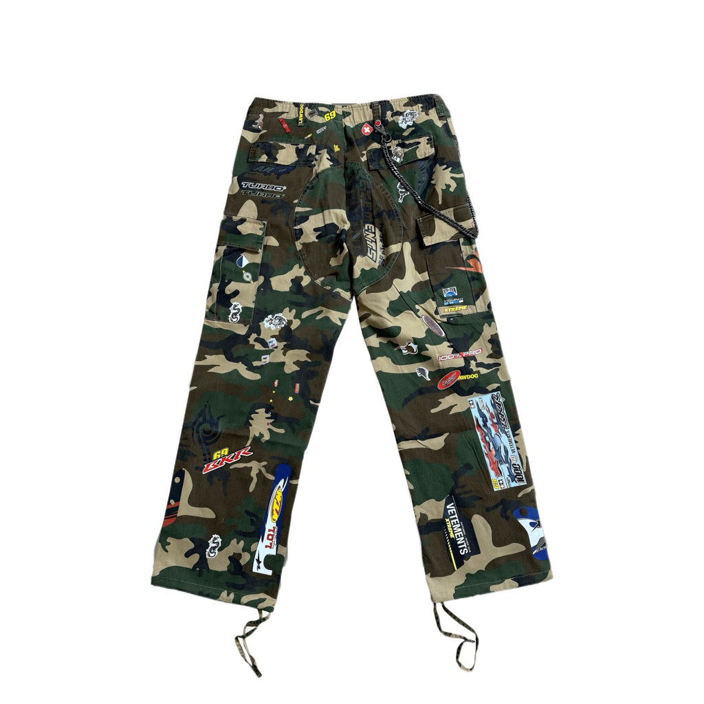 VETEMENTS Opium YVL Style Camouflage Sticker Printed Straight Overalls Playboicarti Same Style #332197