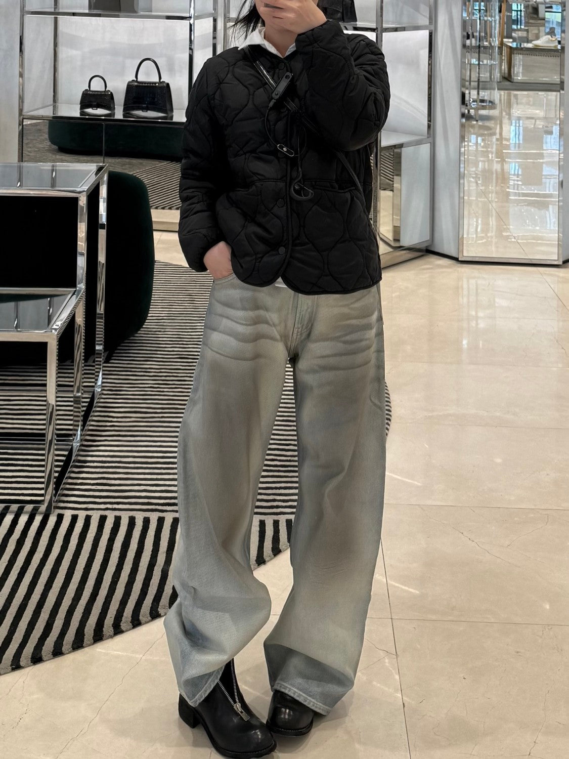 Acne Studios Men's Women's Fall And Winter Light Blue Dirty Vintage Washed Denim Jacket Fashion Casual Straight Jeans Pants Suit Set Ngvp #2652