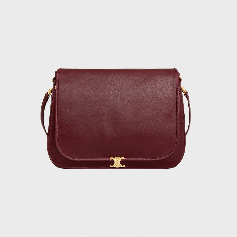 Celine Women's Soft Triomphe Besace Handbag Magnetic Snap Flap Bag Medium Shoulder Crossbody Bags 2026 New Style 123632t88.38no #195067