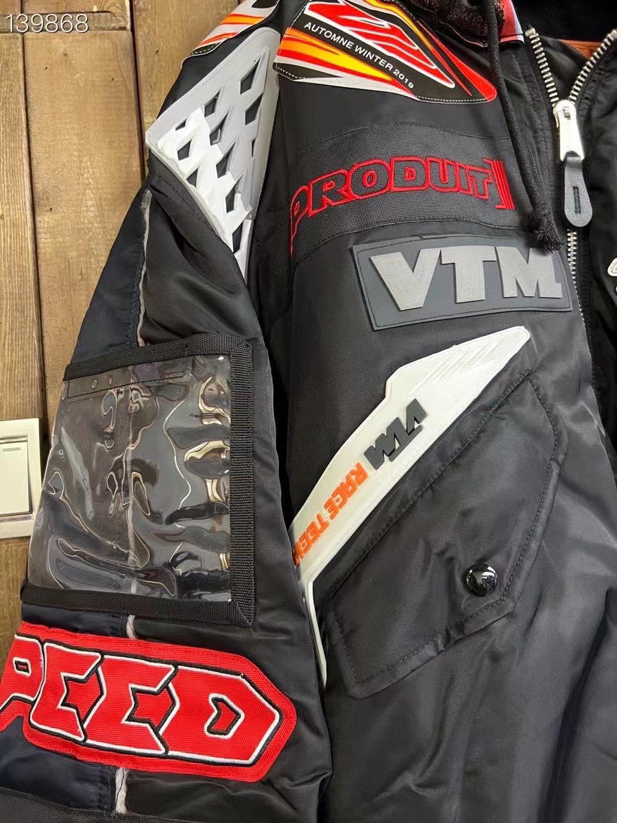 Vetements Man Motorcycle Zipper HoodedJacket #94855