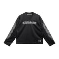 Chrome Hearts Men's Women's Hockey Jerseys Collection Silver Plated Short Sleeve Long Sleeve Black T-Shirt #98519
