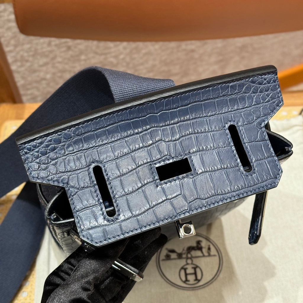 Hermes Hac A Dos Small Backpack 28cm Kelly Crossbody Bag Crocodile-print Special Leather Bag Shoulder Bag Togo From France #196033