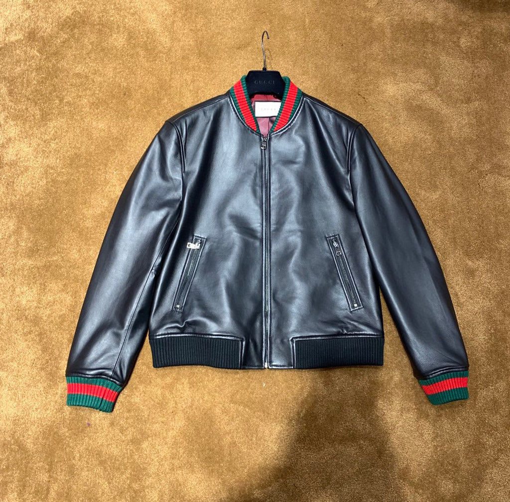 Gucci Men's And Women's Spring/autumn Fashion Casual Solid Color Zipper Cuff Elastic Long Sleeve Jacket #532