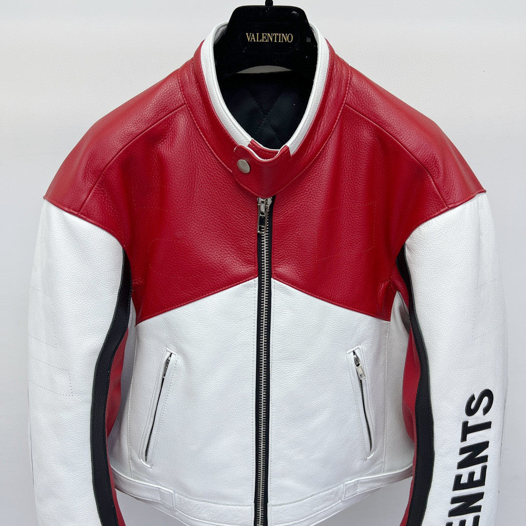 Vetements Black Short Sleeved Leather Jacket #21919