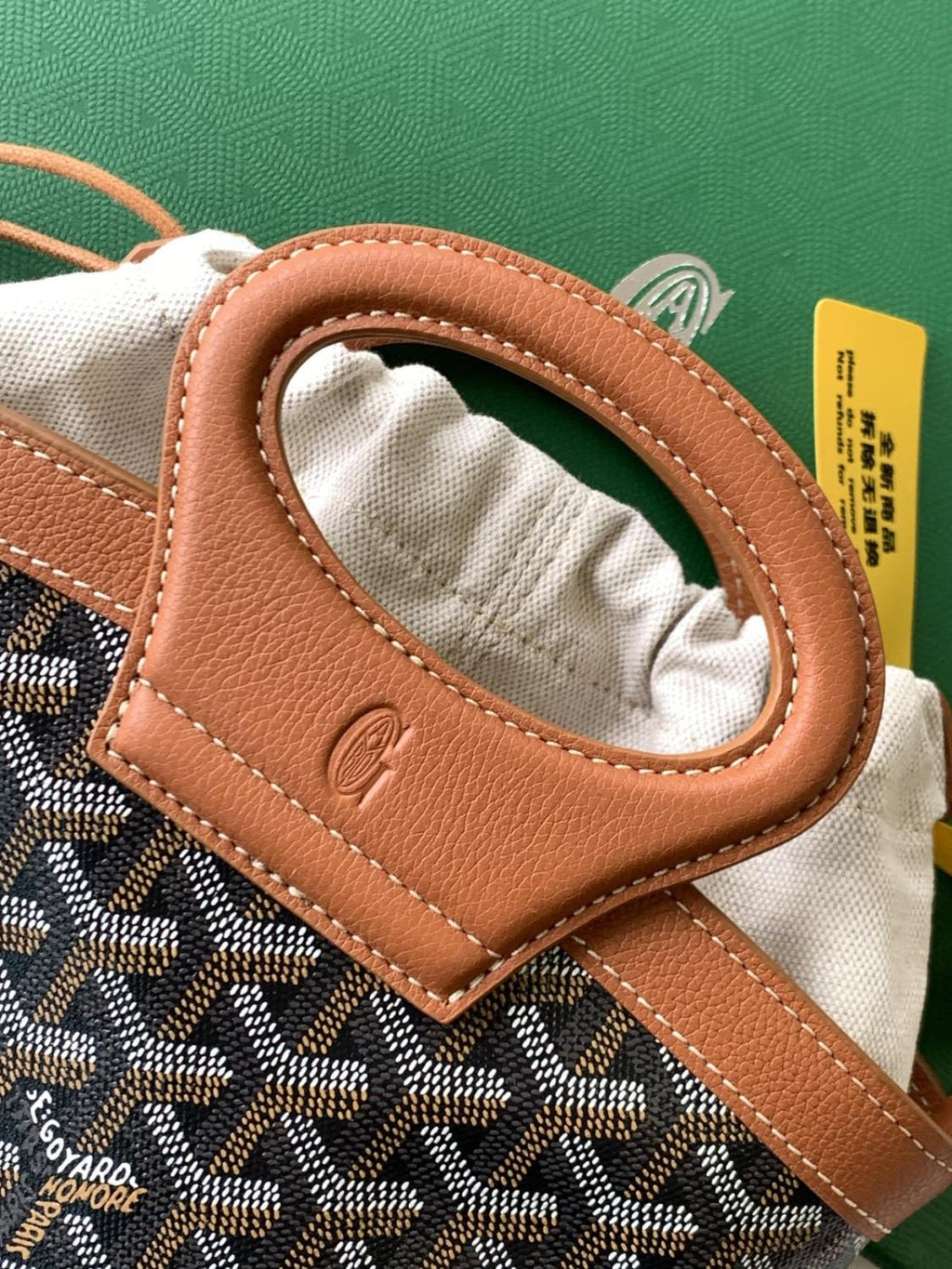 GOYARD Beluga Women's Y-shaped Floral Print Adjustable Detachable Shoulder Strap Canvas And Calfskin Shoulder Mini Bag Crossbody Handbag Bags #77441