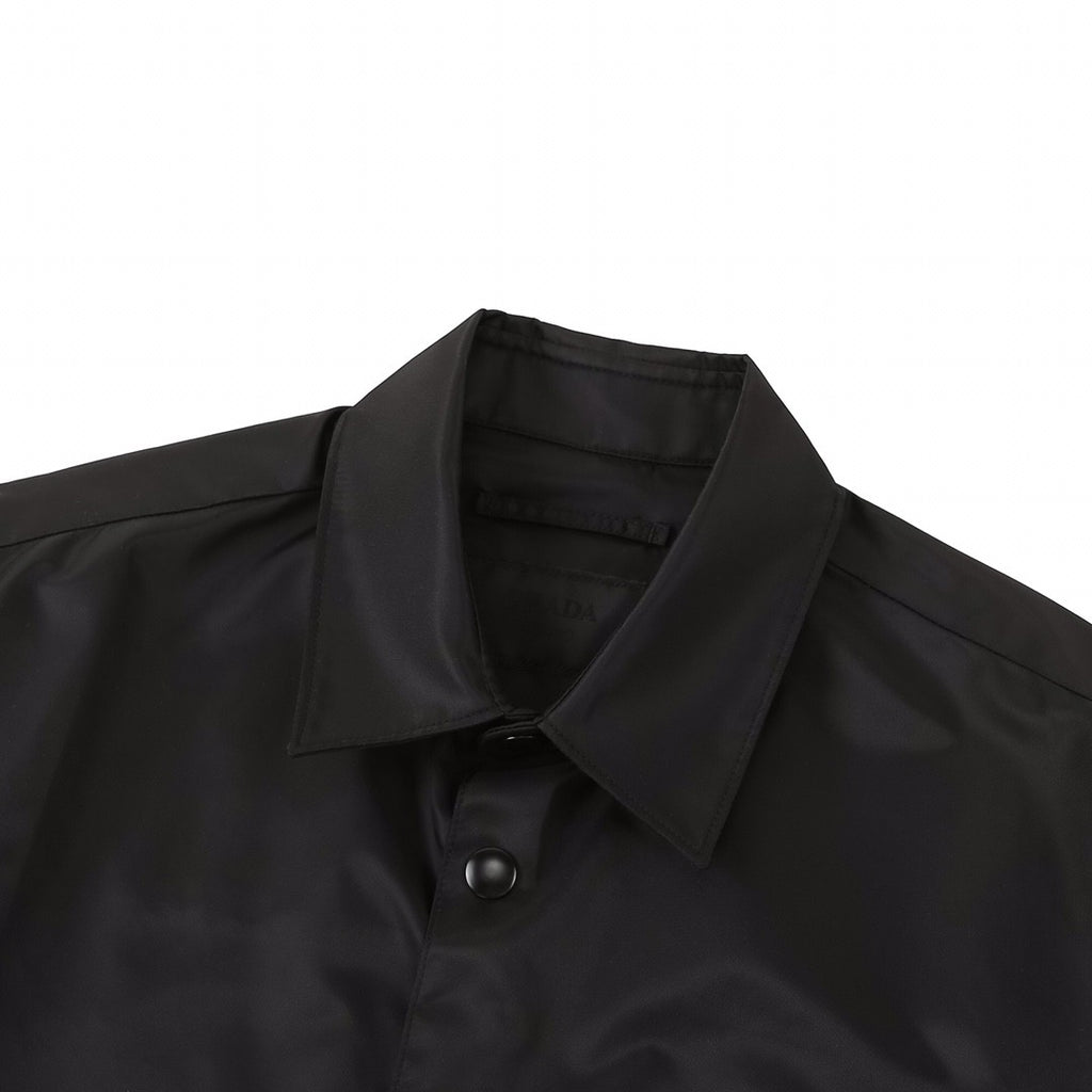 Prada Men's Spring And Fall Triangle Label Nylon Single breasted Long sleeved Shirt Jacket #72495