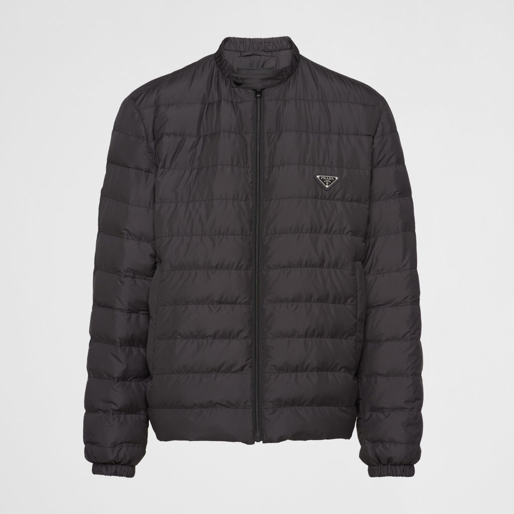 Prada Men's Autumn and Winter Solid Color Triangle Logo Logo Round Collar Zipper Long Sleeve Jacket #74834