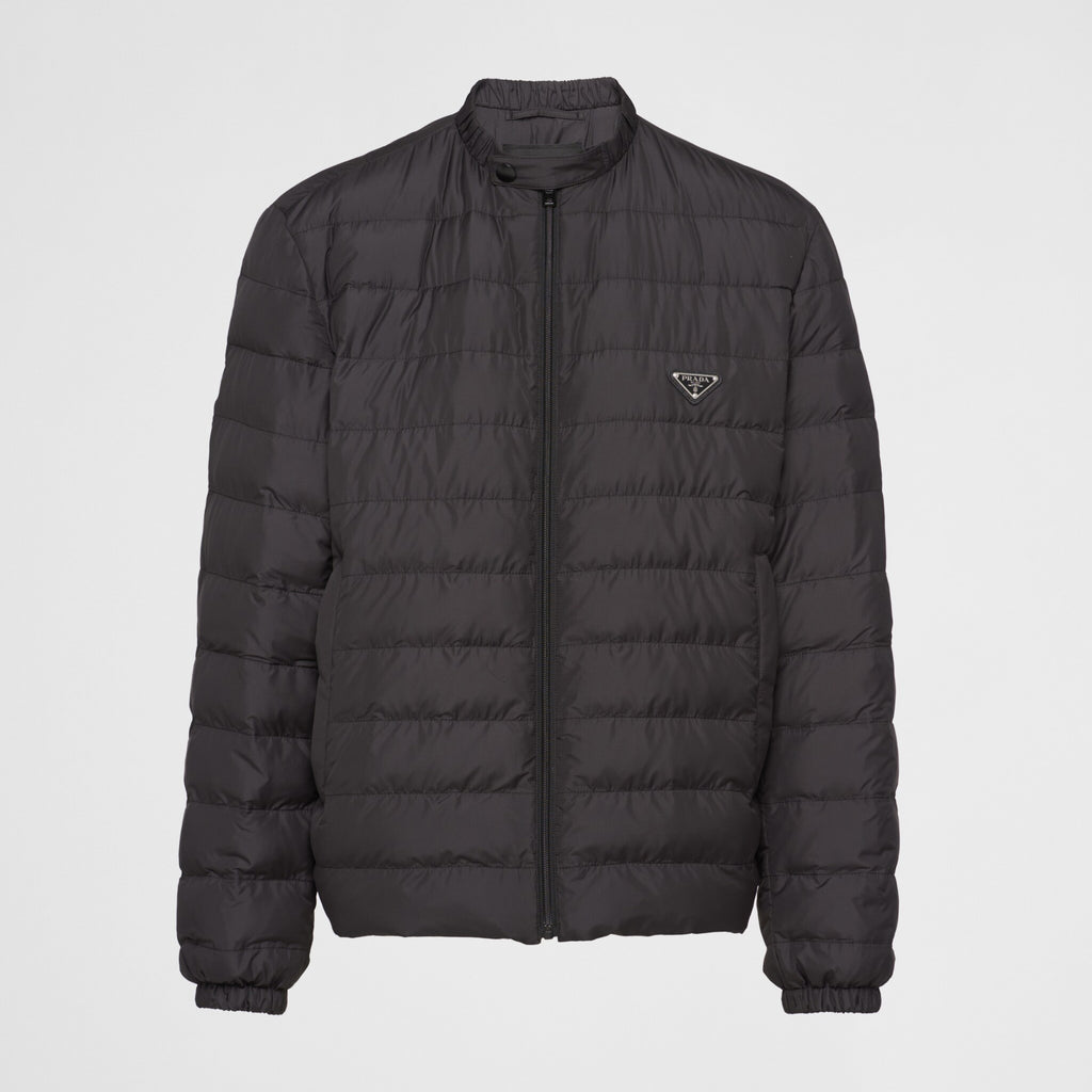 Prada Men's Autumn and Winter Solid Color Triangle Logo Logo Round Collar Zipper Long Sleeve Jacket #74834