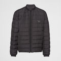 Prada Men's Autumn and Winter Solid Color Triangle Logo Logo Round Collar Zipper Long Sleeve Jacket #74834