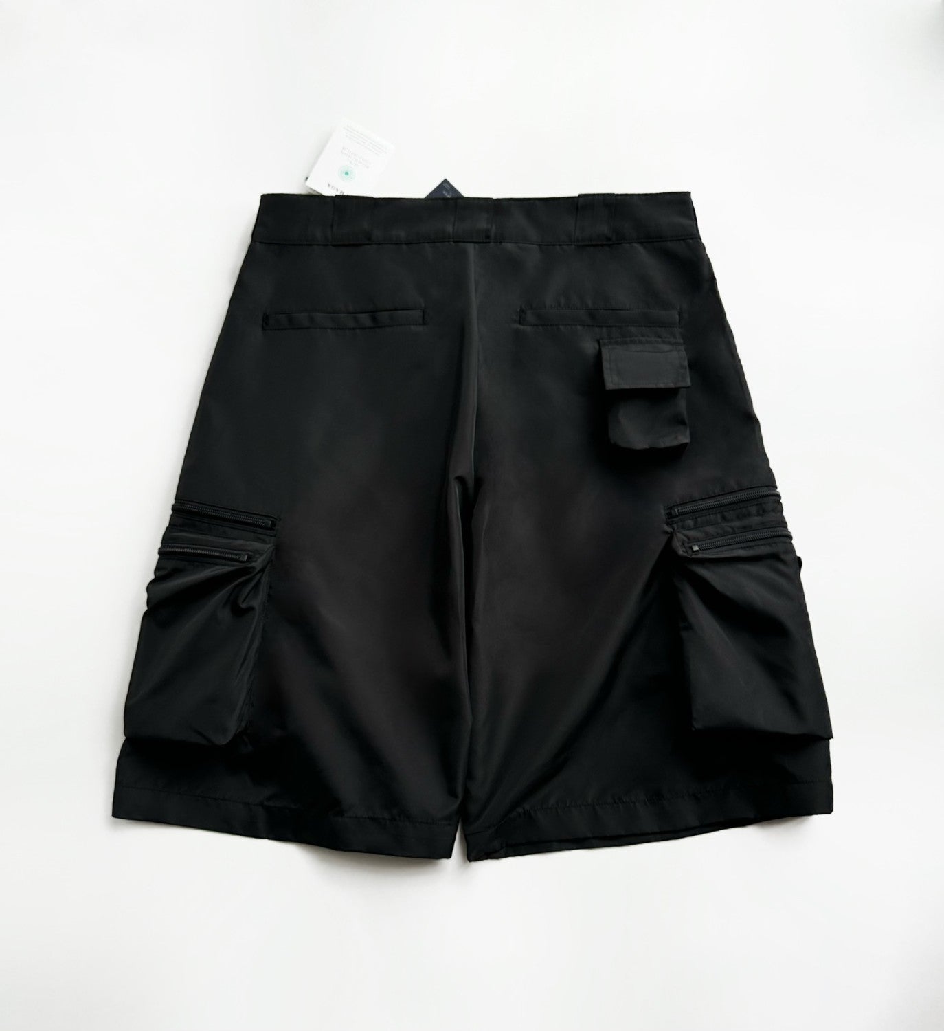 Prada Men's Summer Solid Colour Triangle Logo Nylon Casual Zip Up Shorts #74838