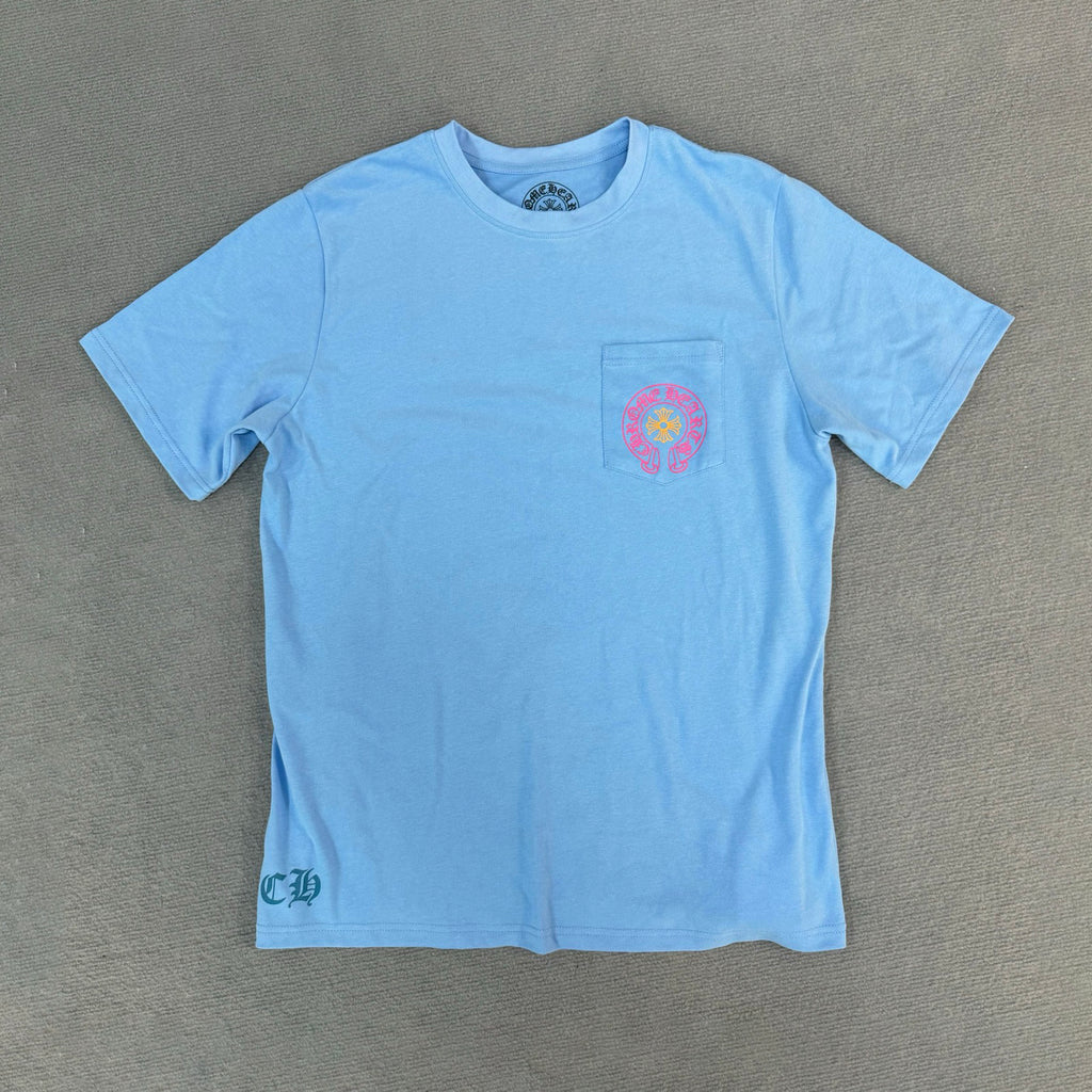 Chrome Hearts Men's Summer Solid Color Printed Round Neck Cotton Short Sleeve T-Shirt #75818