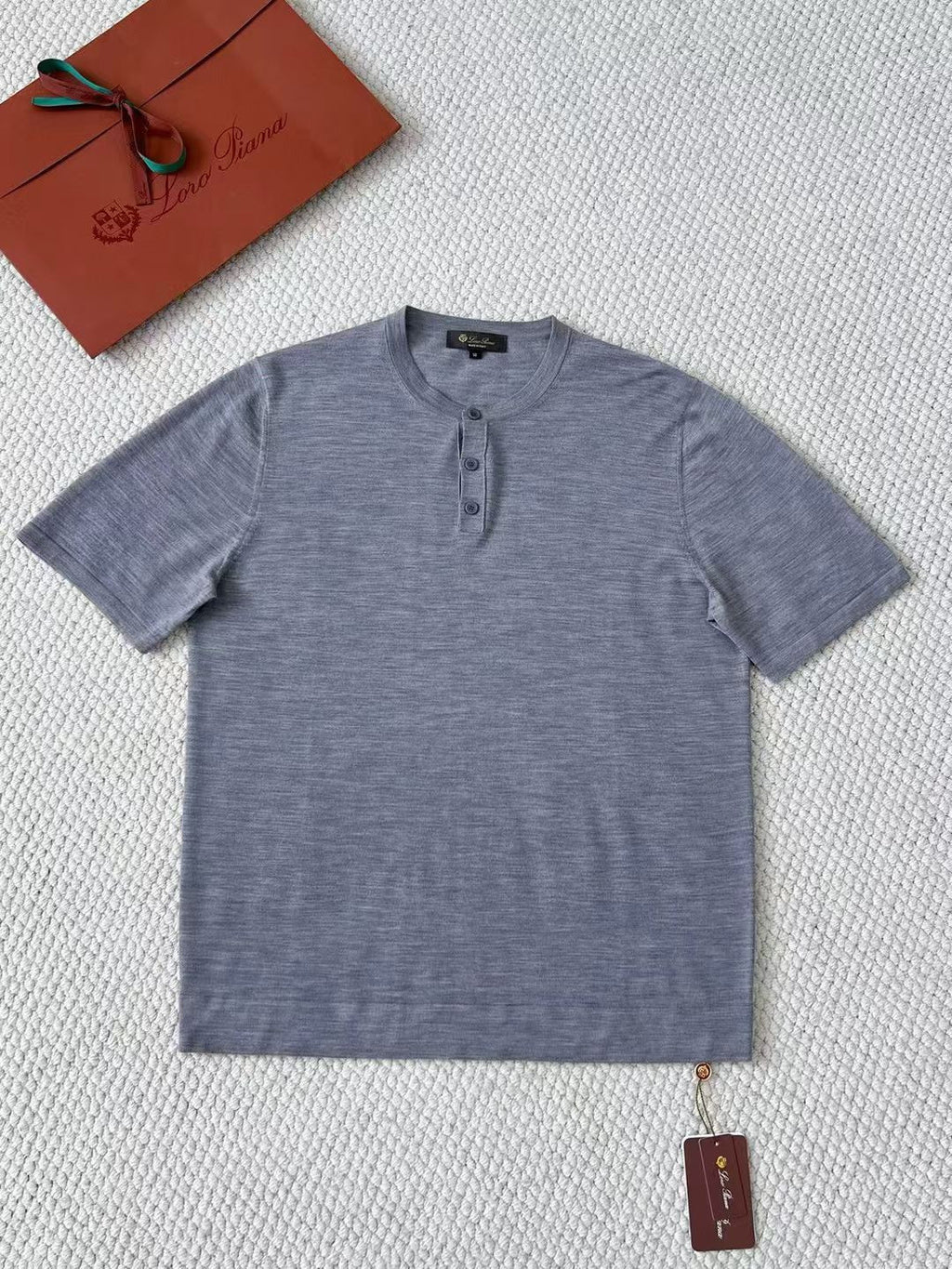 Loro Piana Top-quality Version Men's T-Shirt Cotton#375406