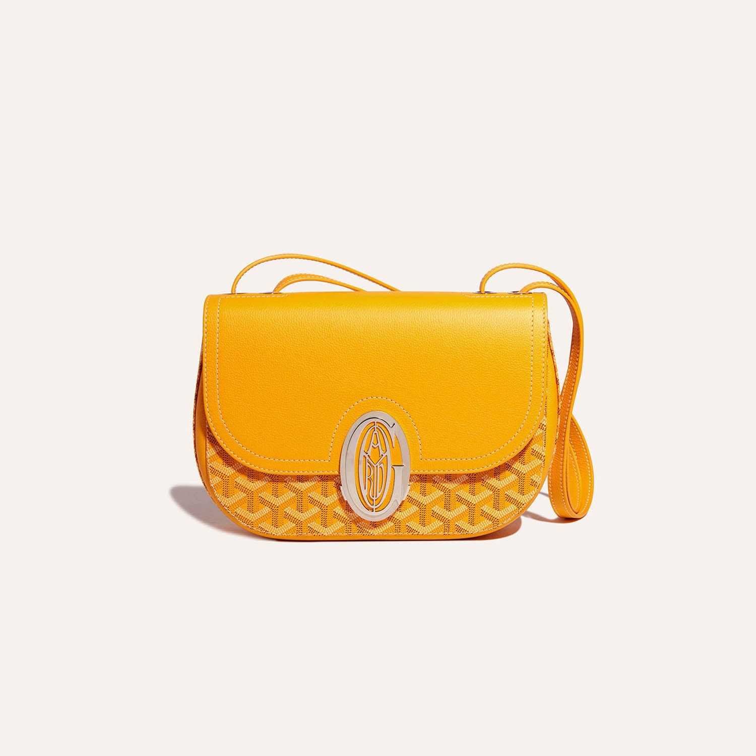 Goyard 233 Classic Edition Fashionable Modern Canvas And Calfskin Crossbody Bag With Metal Logo Buckle Bag Bags #196800