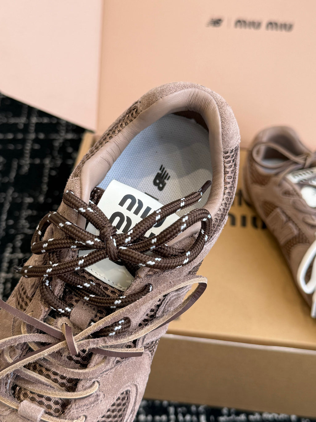 MiuMiu New Balance X MiuMiu 530 Sl Suede And Mesh Sneakers #384881