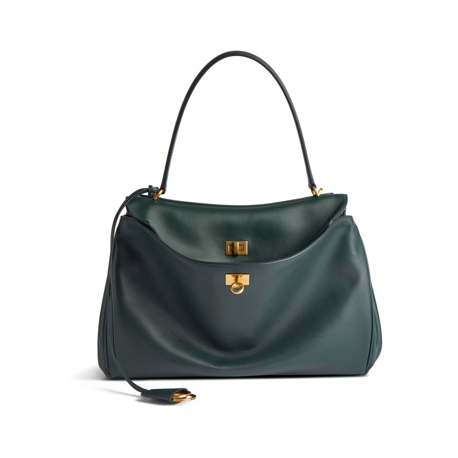 Balenciaga Women's Fashion Rodeo Medium Handbag Casual Pure Color Cowhide Leather Shoulder Crossbody Bags Bags 7897722AA4U1000 Ngvp #9916