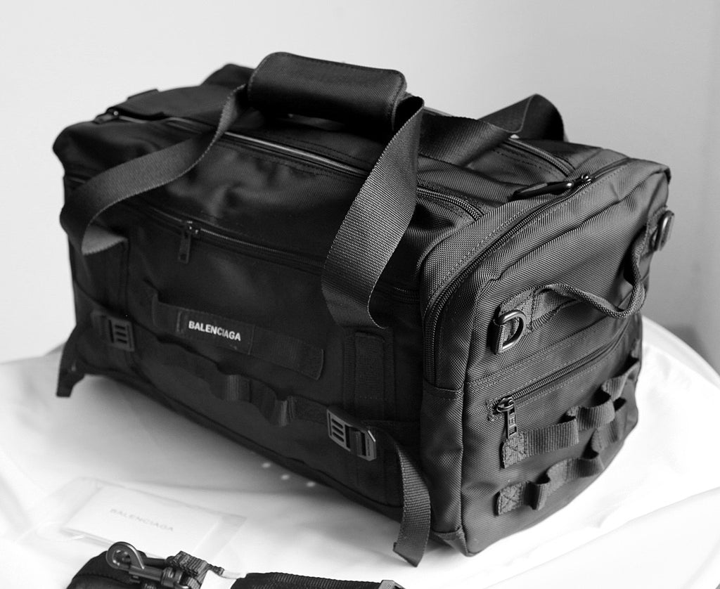 Balenciaga Men's Solid Color Adjustable Removable Simple Nylon Fabric Handle Shoulder Travel Bag Bags #75673