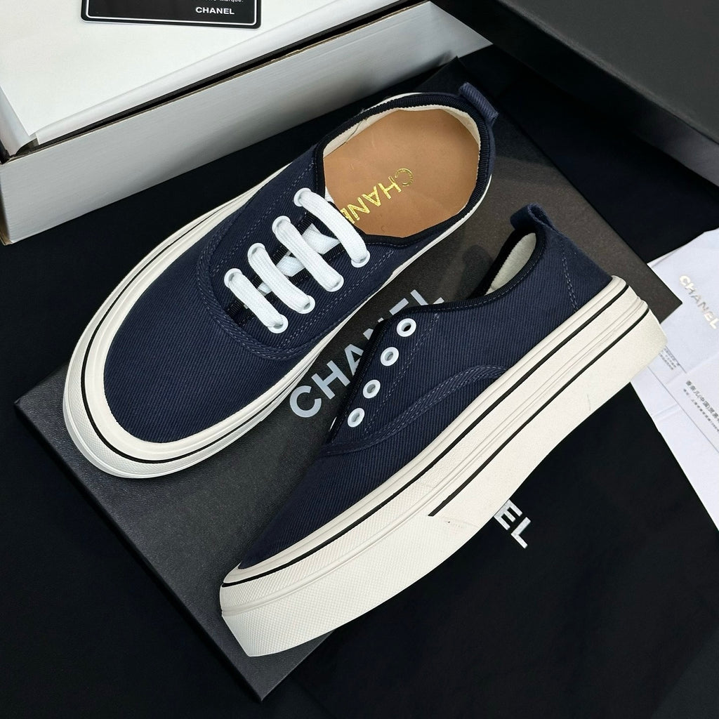 Chanel Platform Canvas Shoes #386499