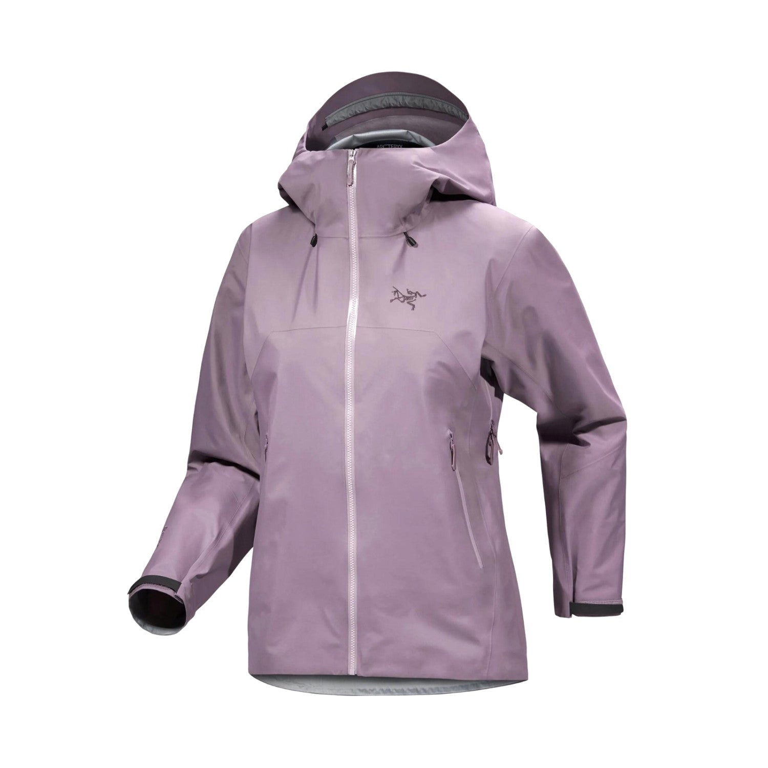 Arcteryx Men's Autumn and Winter Solid Color Waterproof Fabric Hooded Zipper Long Sleeve Jacket #76354