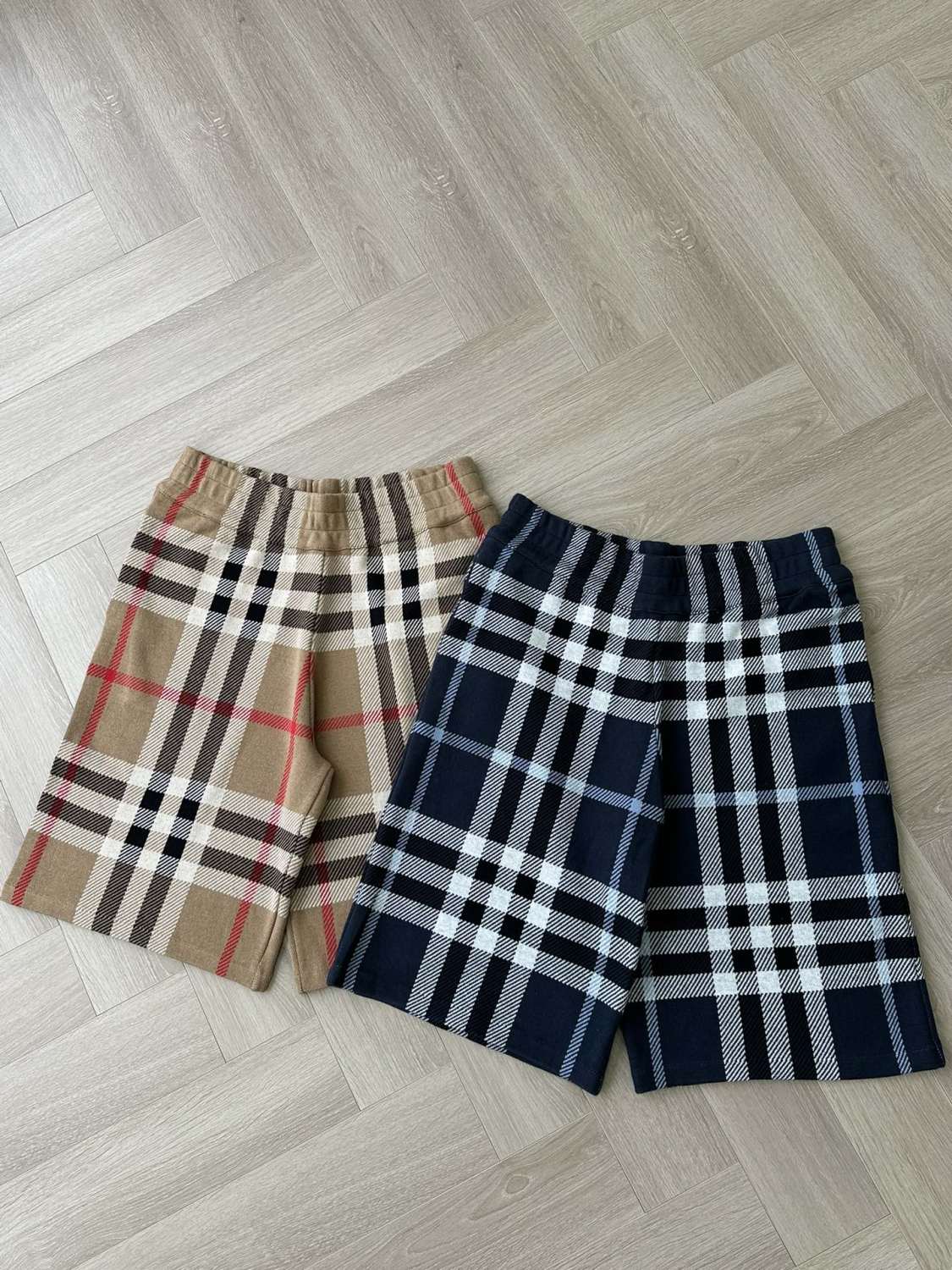 Burberry Men's Summer Colour Block Check Full Print Mid Waist Elasticated Shorts Pants #99537