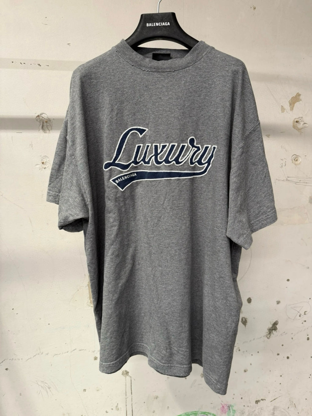 Balenciaga Luxury Script Men's and Women's Summer Solid Color Cotton Letter Print Round Neck Short Sleeve T-Shirt #77868