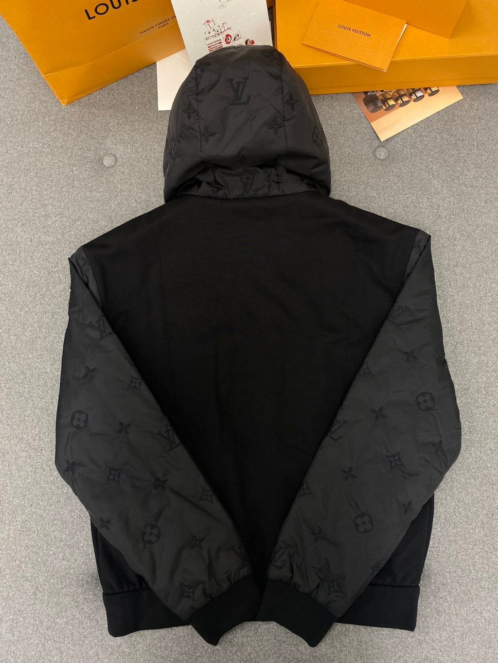 Louis Vuitton Men's Spring/Fall Fashion Casual Solid Color Hooded Zipper Long Sleeve Jacket #78761