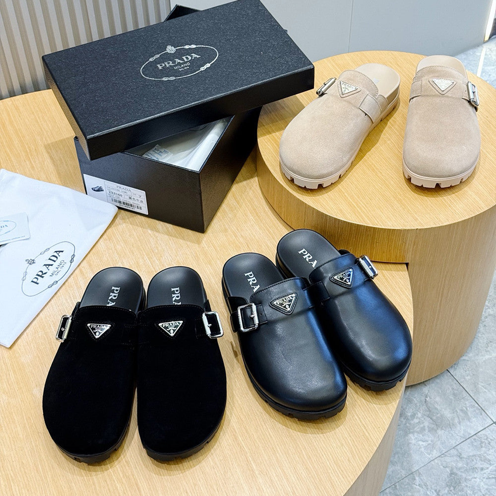 PRADA Suede Mules #384747