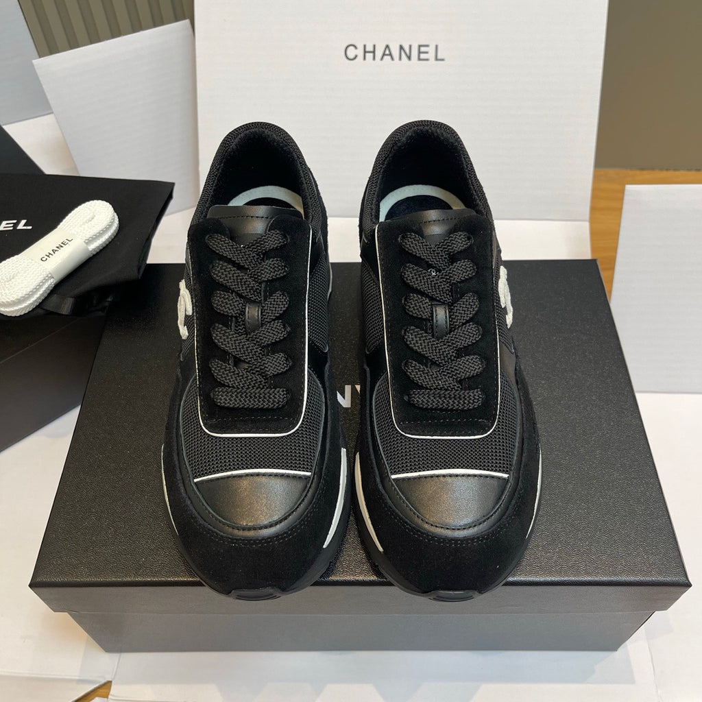 Chanel Sneakers Mixed Fibers Suede Calfskin Calfskin #335038