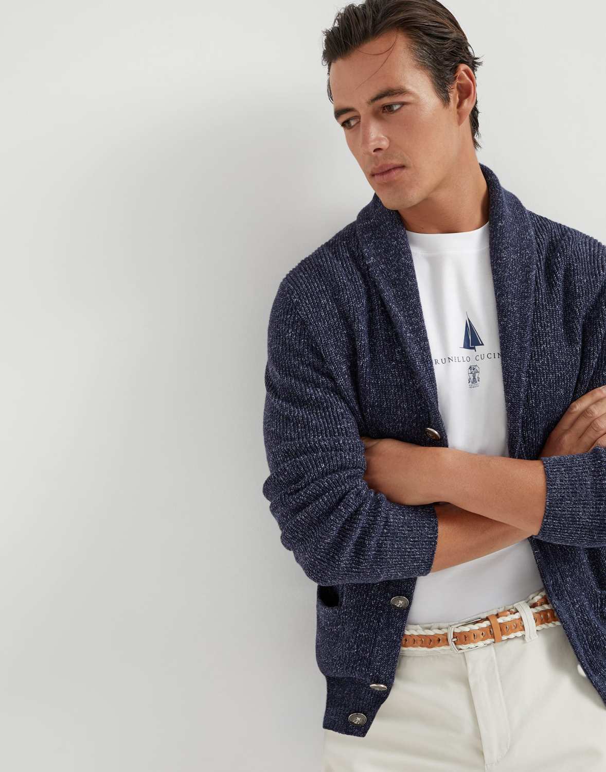 Brunello Cucinelli Men's Printed Letter Label Cotton Sweatshirt Solid Colour Fashion Comfortable Casual Round Neck T-shirt Ngvp #77278